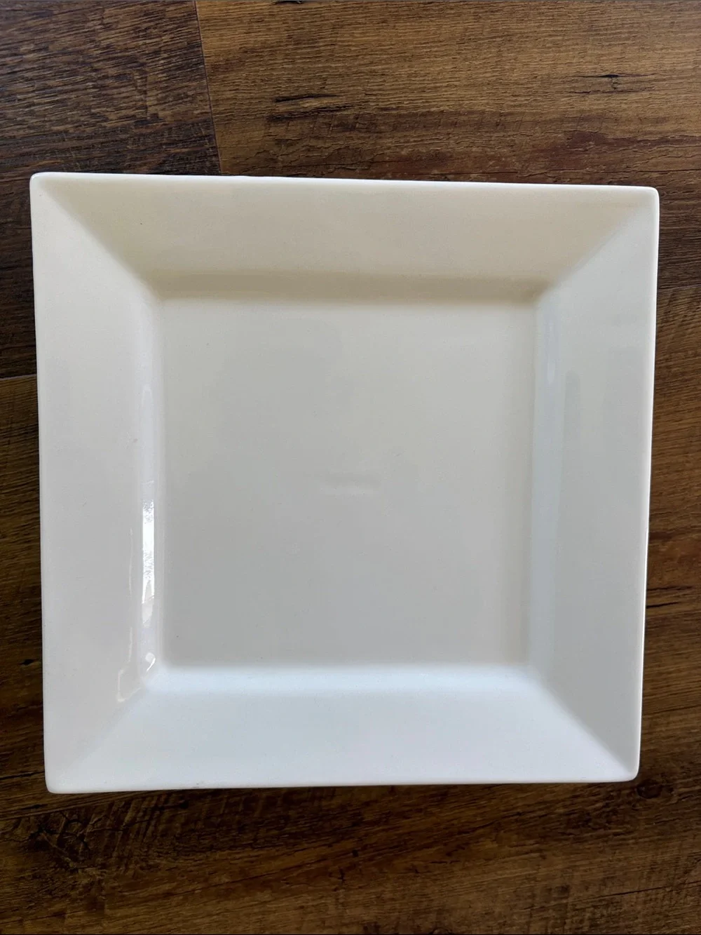 Porcelain White Square  Dinner Plate Set Food Network